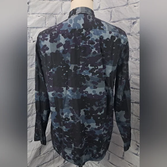 Burberry Men's Alden Multi Camo Button Down Trim Fit Sport Shirt Camo $425 XL - Picture 6 of 13